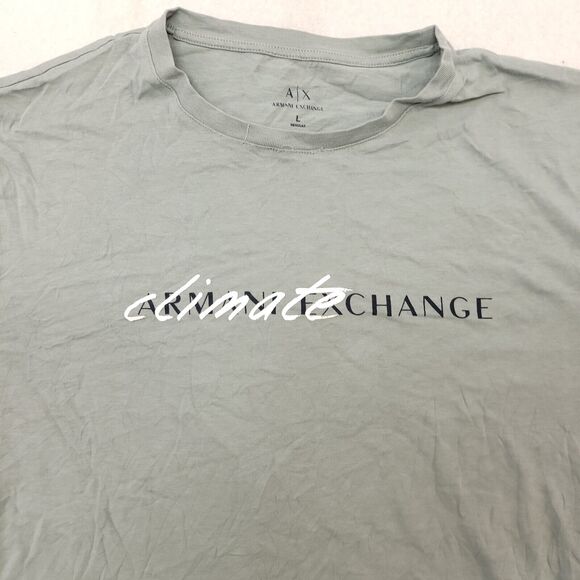 Armani Exchange Casual Pullover Short Sleeve T Shirt Womens Size Large L Gray - Picture 1 of 10
